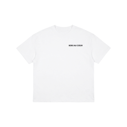 T-shirt Blanc et Noir  Bobo au Cœur Blanc t
