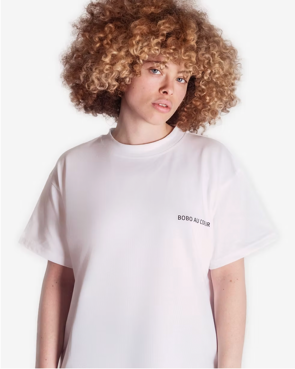 T-shirt Blanc et Noir  Bobo au Cœur Blanc t