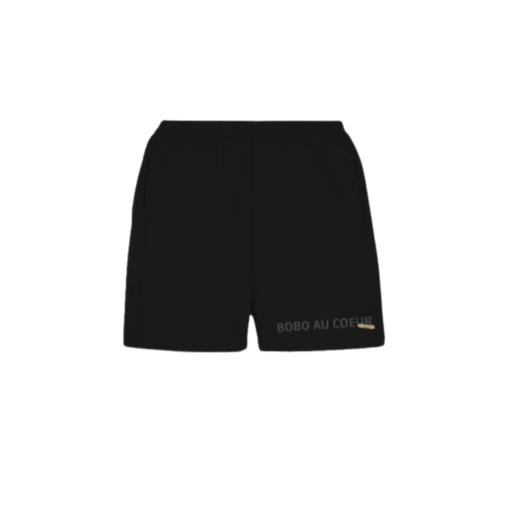 Short Noir bobo au coeur